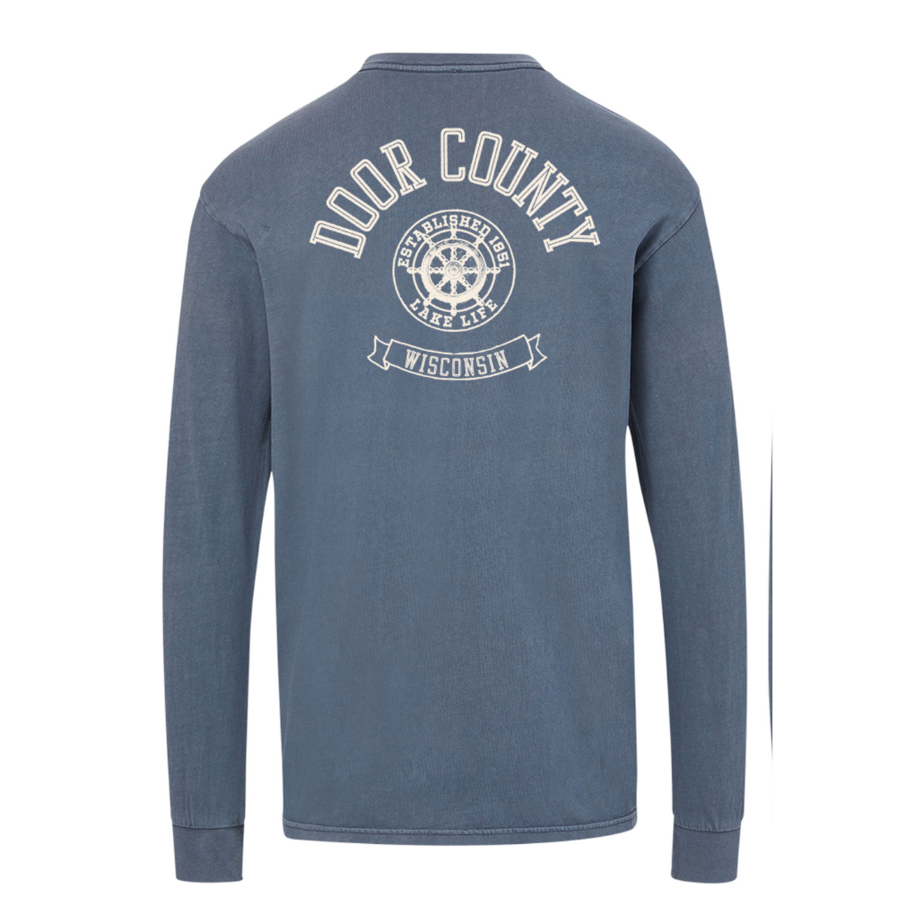 DC Ship Wheel Navy Longsleeve Tee
