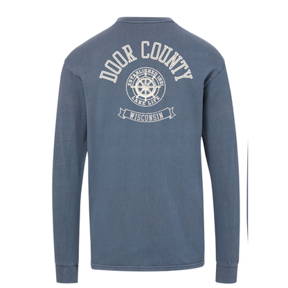 DC Ship Wheel Navy Longsleeve Tee