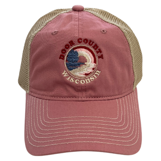 Door County Circle Reflection Orchid Ball Cap