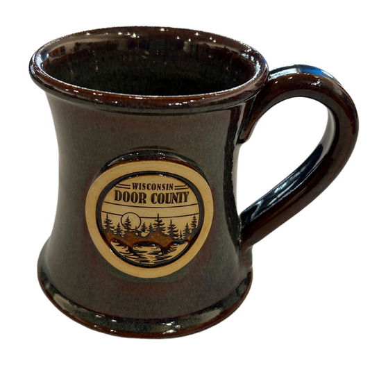 Door County Wisconsin 14 oz Coffee Mug in Spanish Moss