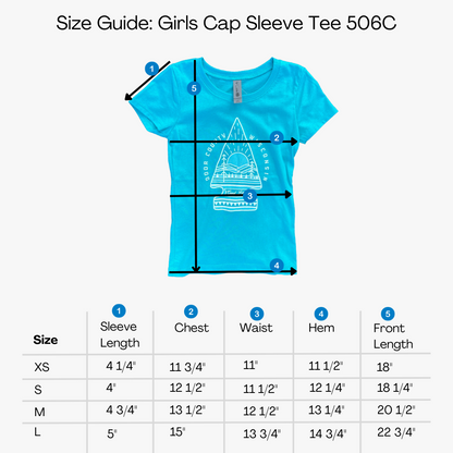 Arrowhead Sweet Cap Sleeve T-shirt Glacier Blue