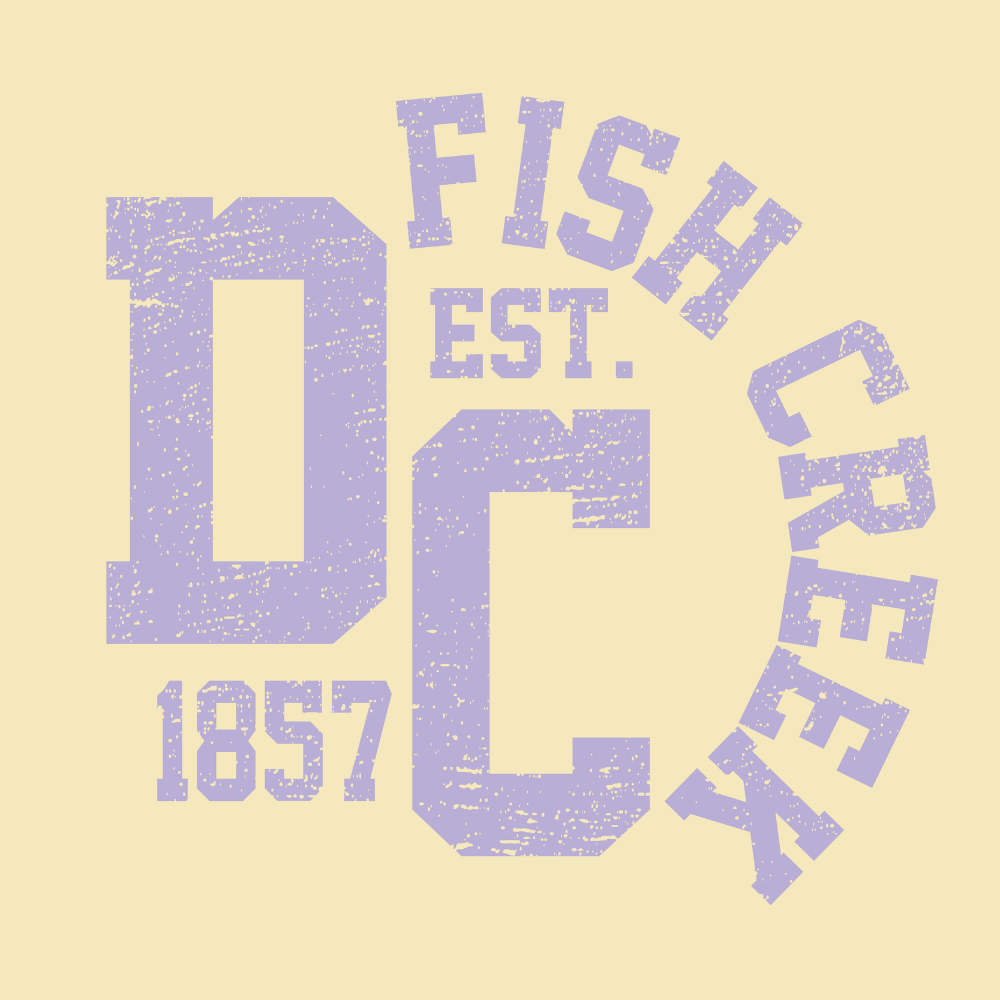 Fish Creek Lt Blue V-neck Tee