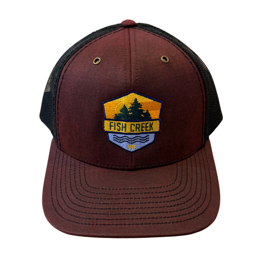 Fish Creek Wax Hat Bugundy