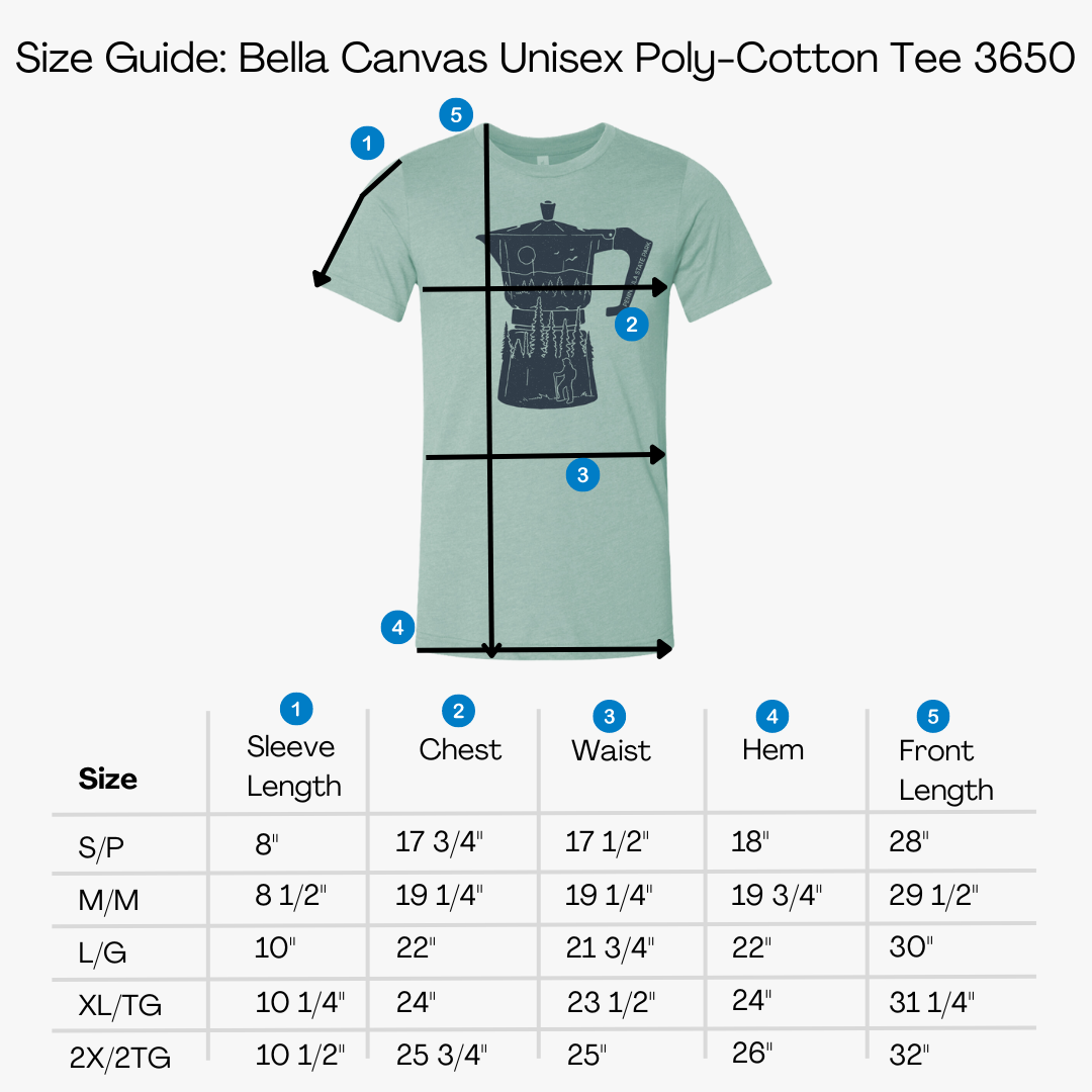 Hiker Coffee Peninsula State Park Short Sleeve T-shirt Dusty Blue