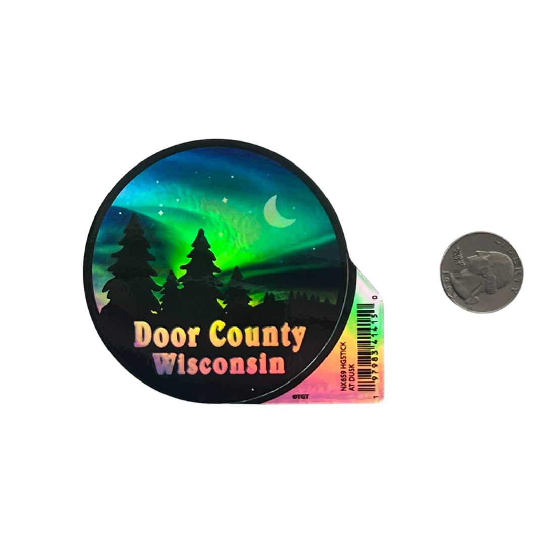 Holographic Sticker Door County Forest