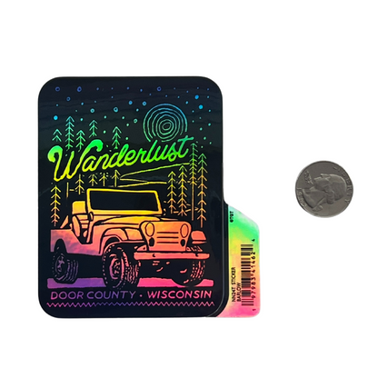 Holographic Sticker Door County Wanderlust