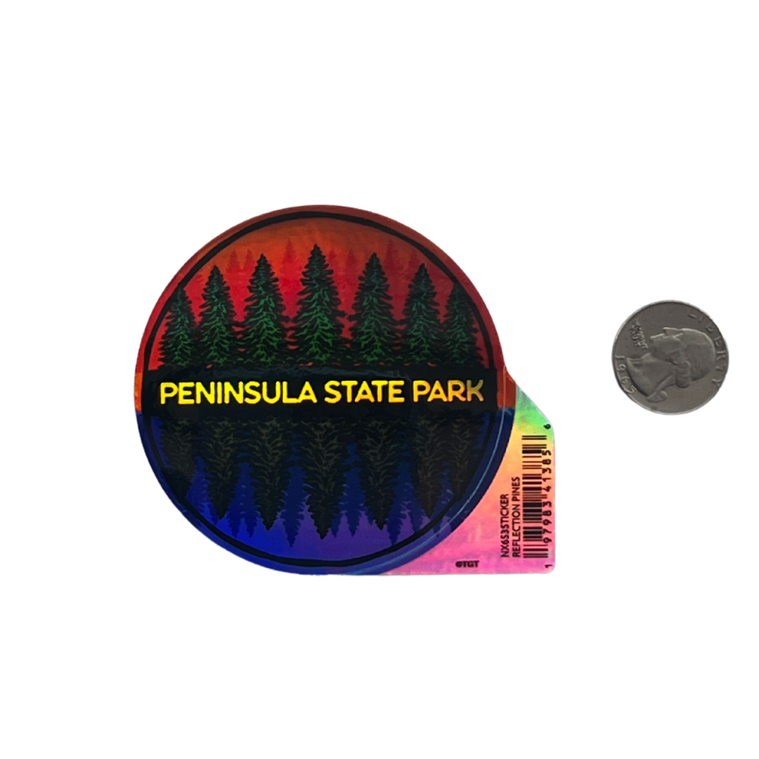 Holographic Sticker Peninsula State Park Trees
