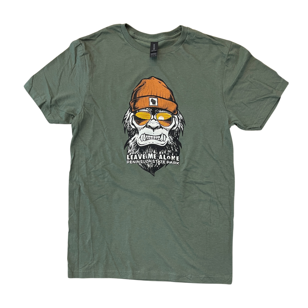 Leave Me Alone Bigfoot Green Unisex T-shirt