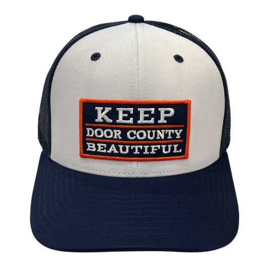 Keep Door County Beautiful Trucker Hat Navy