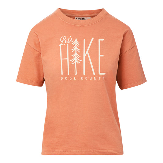 Let's Hike Door County Tangerine Tee
