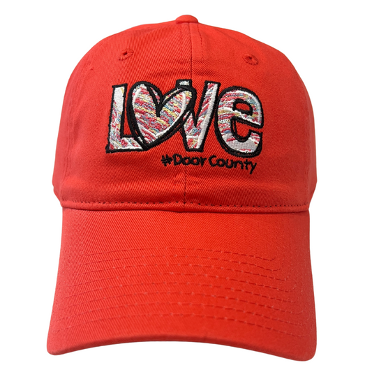 Love Door County Ball Cap Watermelon