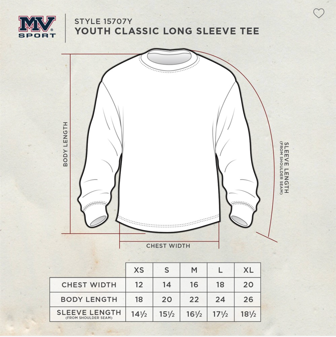 Lake Mode Youth Long Sleeve T-shirt Navy
