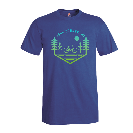 Mountain Bike Blend Door County Royal Blue Unisex T-shirt