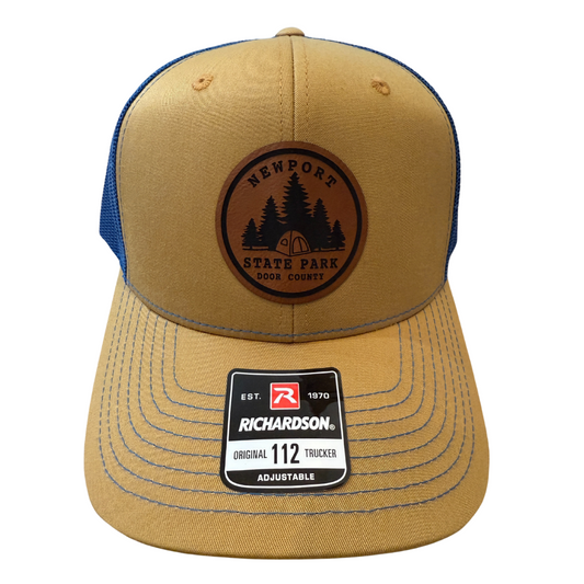 Newport State Park Tent/Pine Tree Hat Amber/Navy