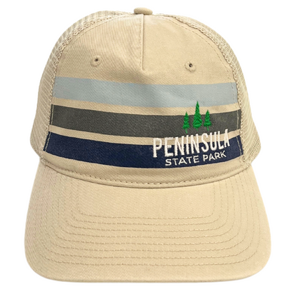 PSP Off-center Three Pines Trucker Cap Stone