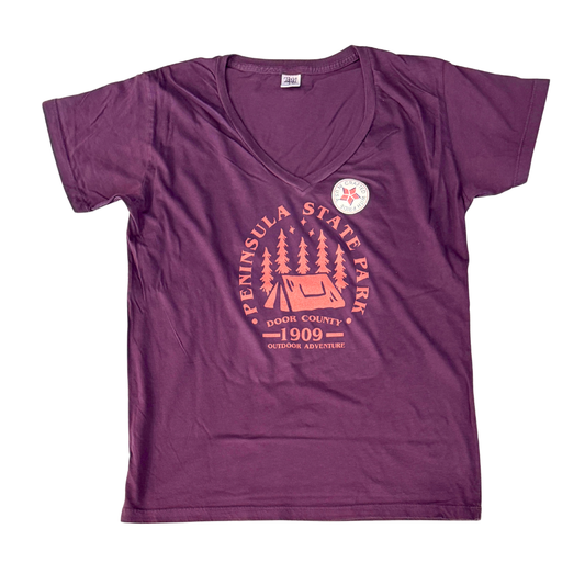 PSP Outdoor Adventure Aubergine V-neck Tee