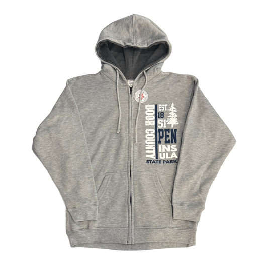 PSP Vertical Pine Dark Charcoal Zip Hood