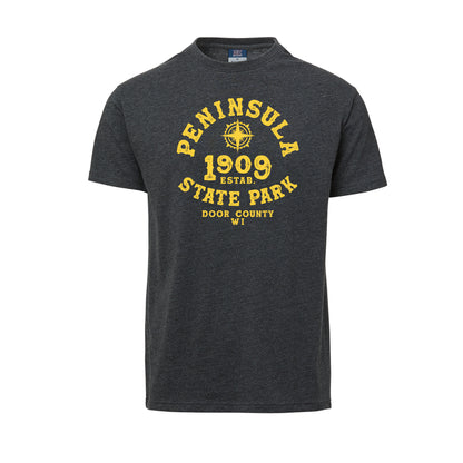 Peninsula Door County ESTD 1909 State Park Charcoal Unisex Tee