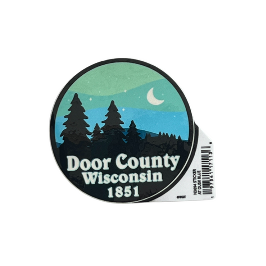 Sticker Door County At Dusk Blue