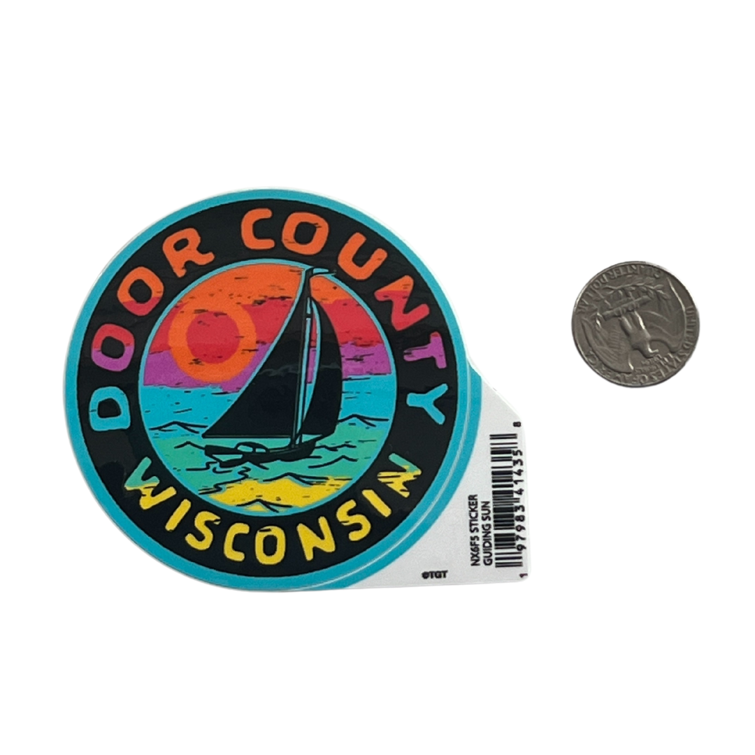 Sticker Door County Guiding Sun