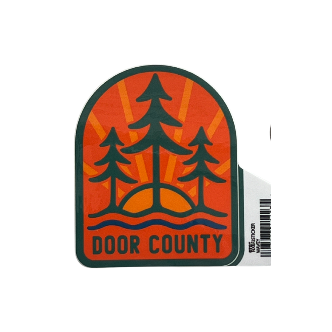 Lp County Sticker Sticker Door County Wavey – Blue Pine Door County
