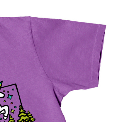 Dream Wild Door County Bigfoot Unicorn Electric Purple Youth T-shirt
