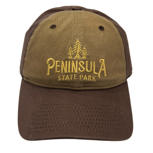 Three Tall Pines Peninsula State Park Ball Cap Coyote Brown