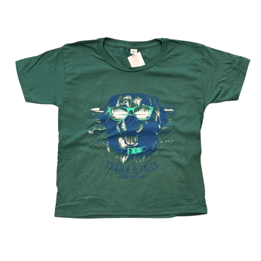Trails & Tails Forest Green Youth Tee