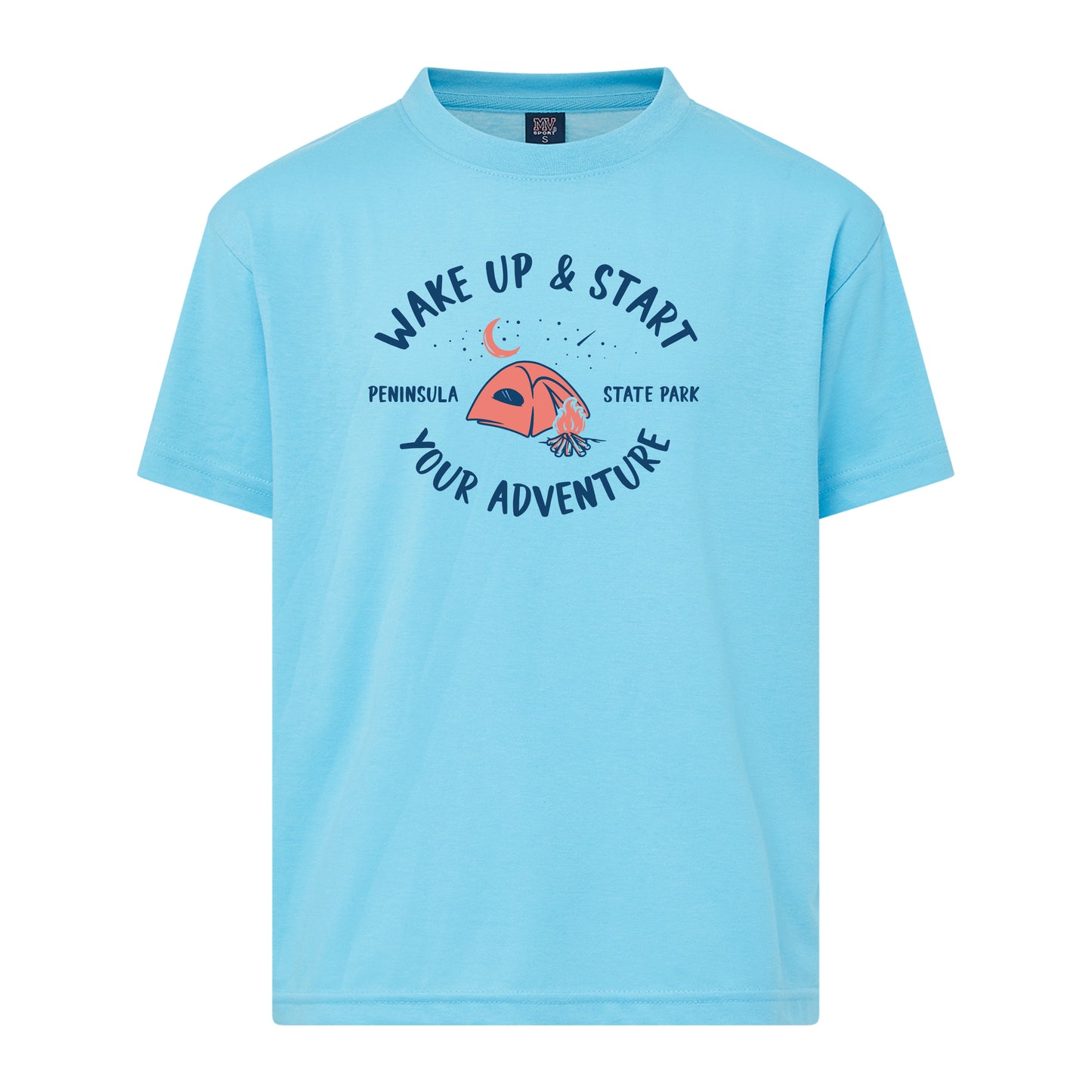 Wake Up And Start Your Adventure PSP Cali Blue Youth T-shirt